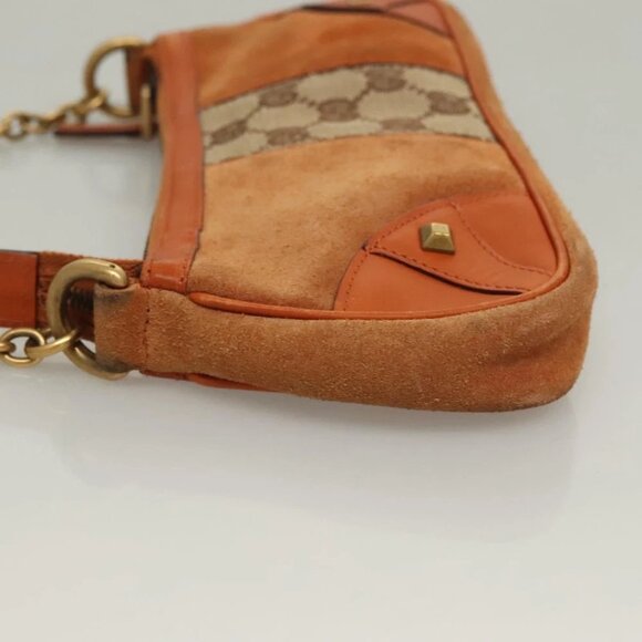 GUCCI GG Canvas Chain Accessory Pouch Orange - Picture 5 of 15
